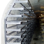 Composite cable supports with beds and cable runs