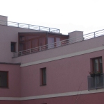 Terraces fitted with composite railings