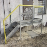 WWTP Sereď, Slovakia - composite access staircase with platform and railing