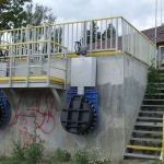 Shaft Zbraslav - composite platform with railings