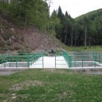 Retention reservoir Úsobrno - composite railings in custom color