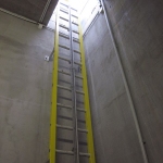 WWTP Zaječí - composite wall-mounted ladder with fall arrest system