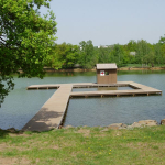 Kamencové jezero - kompozitní konstrukce mola s rošty PREFAPOR