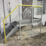 ČOV Sereď - kompozitní přístupové schodiště s plošinou a zábradlím