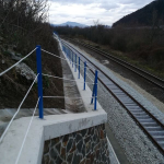Modernizace trati Púchov-Žilina - kompozitní zábradlí s lanky